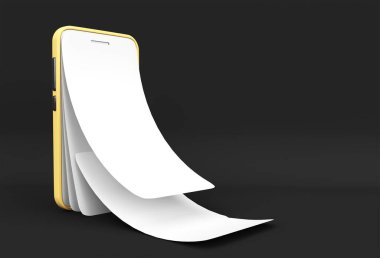 Boş ekran değiştirici Ekran Koruyucusu 3B görüntüleme özelliği olan akıllı telefon maketi.