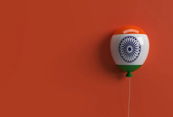 Render Indien Självständighet Dag Banner Indien Flagga Luftballonger — Stockfoto