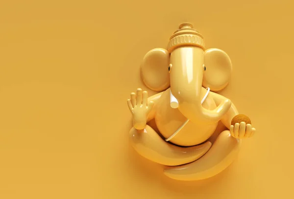 Estátua Deus Hindu Ganesha Festival Religião Hindu Conceito Elefante Ilustração — Fotografia de Stock