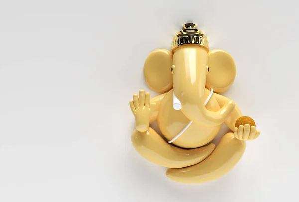 Hindugott Ganesha Statue Hindu Religion Festival Konzept Elefant Render Illustration — Stockfoto