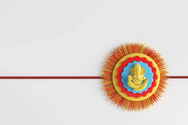 Render Happy Raksha Bandhan Feier Schöne Traditionelle Rakhi Design Hintergrund — Stockfoto