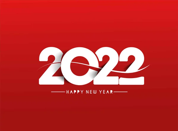 Happy New Year 2022 Text Typography Design Patter Vector Illustration — 스톡 벡터