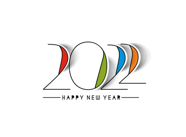 Happy New Year 2022 Text Typography Design Patter Vector Illustration — Stock Vector