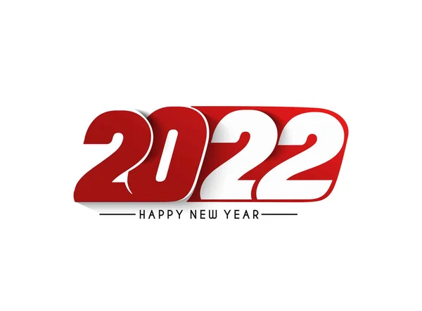 Feliz Ano Novo 2022 Texto Tipografia Design Patter Ilustração Vetorial — Vetor de Stock