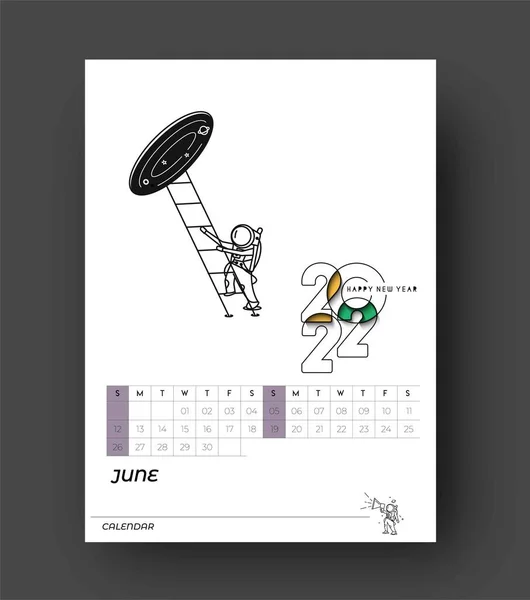 Bonne Année 2022 Calendrier Nouvel Éléments Conception Vacances Pour Les — Image vectorielle