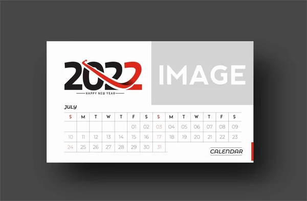 Bonne Année 2022 Calendrier Nouvel Éléments Conception Vacances Pour Les — Image vectorielle