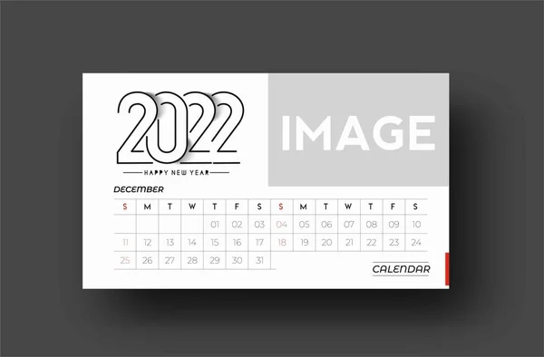 Bonne Année 2022 Calendrier Nouvel Éléments Conception Vacances Pour Les — Image vectorielle