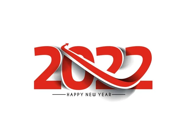 Happy New Year 2022 Text Typography Design Patter Vector Illustration — Stock Vector