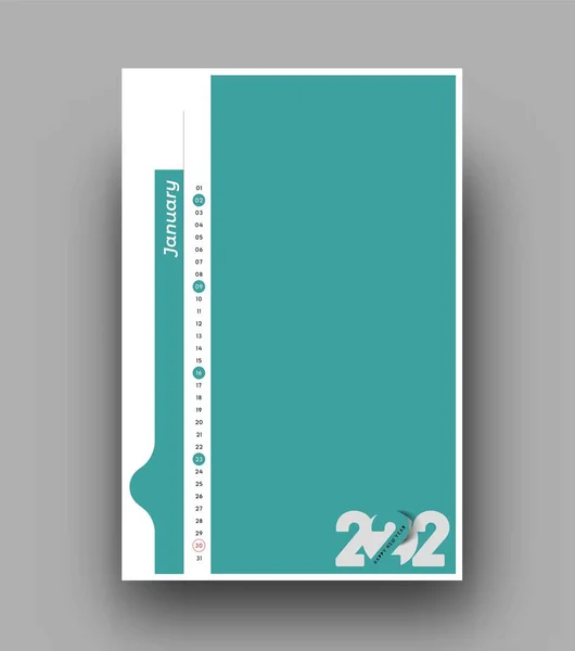 Новим 2022 Роком Календар Елементи Дизайну Новорічних Свят Святкових Листівок — стоковий вектор