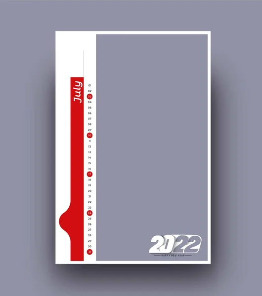 ハッピーニューイヤー2022カレンダー ホリデーカードのための新年の休日のデザイン要素 装飾のためのカレンダーバナーポスター ベクトルイラスト背景 — ストックベクタ