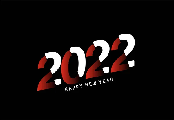 Šťastný Nový Rok 2022 Text Typografie Design Vzor Vektorové Ilustrace — Stockový vektor