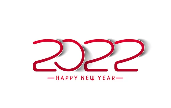 Happy New Year 2022 Text Typography Design Patter Vector Illustration — 스톡 벡터