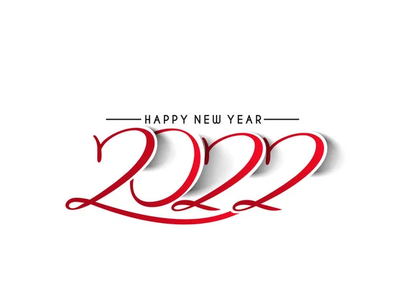 Happy New Year 2022 Text Typography Design Patter Vector Illustration — 스톡 벡터