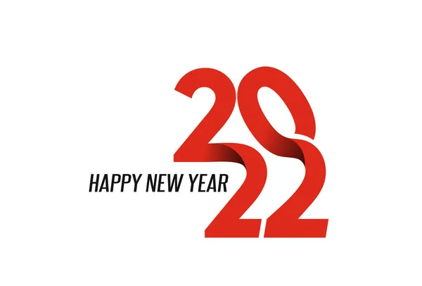 快乐新年2022年文字字体设计图样 矢量图解 — 图库矢量图片
