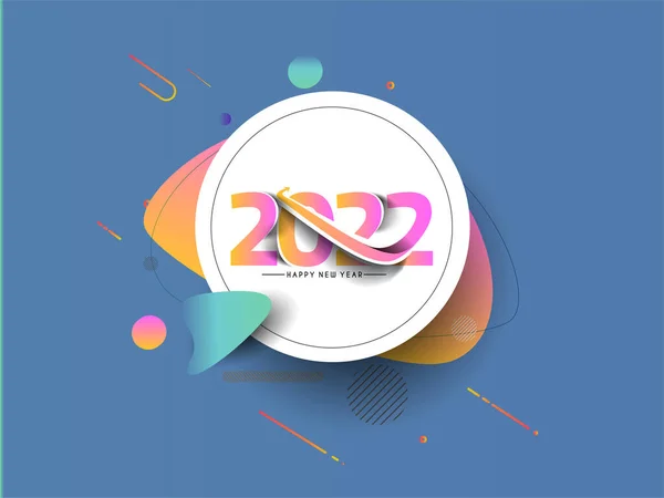 Frohes Neues Jahr 2022 Kalender Neues Jahr Feiertag Designelemente Für — Stockvektor