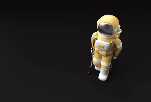 Render Astronaut Funktionshindrade Med Hjälp Rutor För Att Illustration Design — Stockfoto