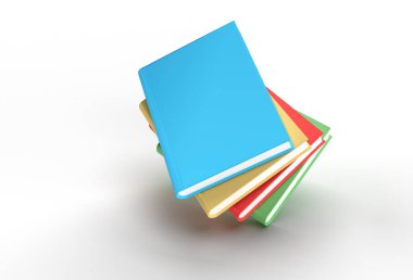 3B Hazırlama Kitapları Yığını Renkli Kitap Kapakları Renkli Kitap Yer İmleri Kalemi Oluşturma Aracı JPEG Kolayca Birleştirilmesi İçindekiler.