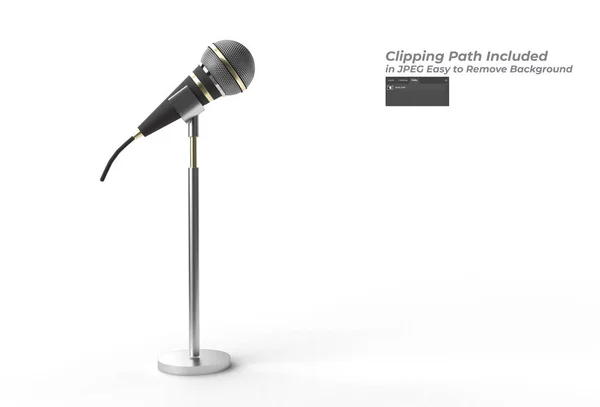 Retro Mikrofon Muzyka Nagroda Model Szablon Karaoke Radio Pen Narzędzie — Zdjęcie stockowe