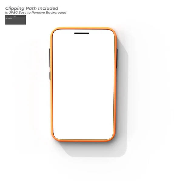 Mobile Mockup Pen Tool Created Clipping Path Jpeg Easy Composite — 스톡 사진