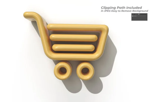 Herramienta Pluma Del Carro Compra Created Clipping Path Incluido Jpeg — Foto de Stock