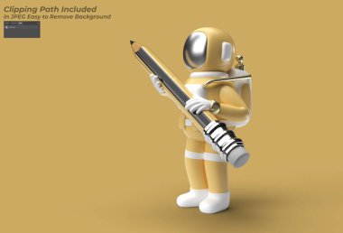 Kalem Kalemi Oluşturulmuş Kırpma Yolu ile Astronot JPEG içerisinde Birleştirilmesi Kolay.