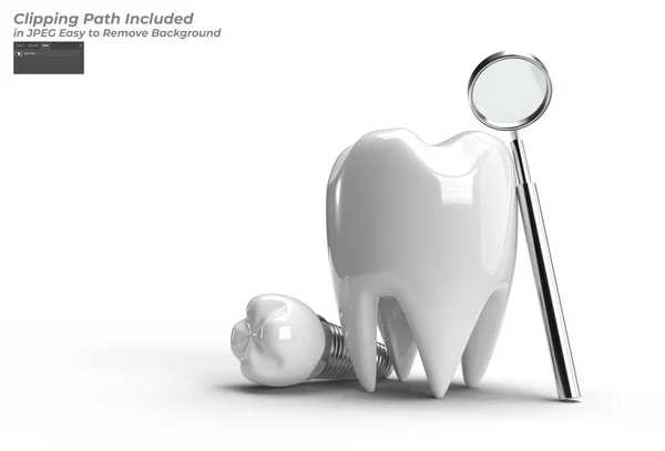 Implantes Dentários Cirurgia Conceito Caneta Ferramenta Criado Clipping Path Included — Fotografia de Stock