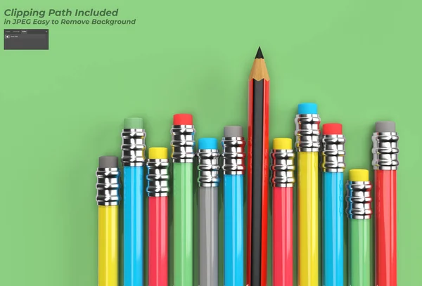Pencils Collection Pen Tool Created Clipping Path Included Jpeg Easy — Stock Photo, Image