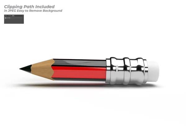 Potloden Met Rubber Pen Tool Created Clipping Path Inbegrepen Jpeg — Stockfoto