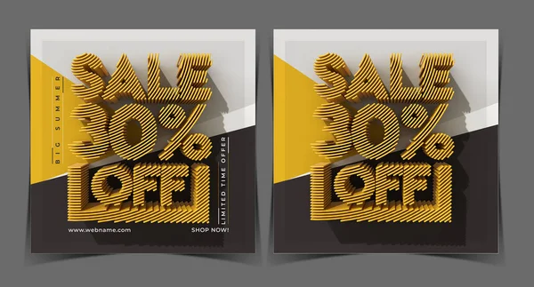 Big Summer Sale Marketing Digital Instagram Post Banner Template — Fotografia de Stock