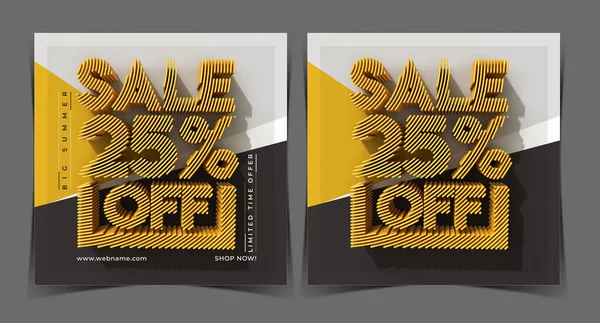 Big Summer Sale Marketing Digital Instagram Post Banner Template — Fotografia de Stock