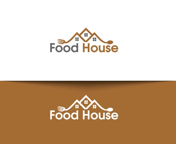 Logo için yemek evi — Stok Vektör
