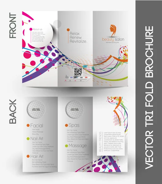 Tri-fold Brochure Design Element — Stock Vector