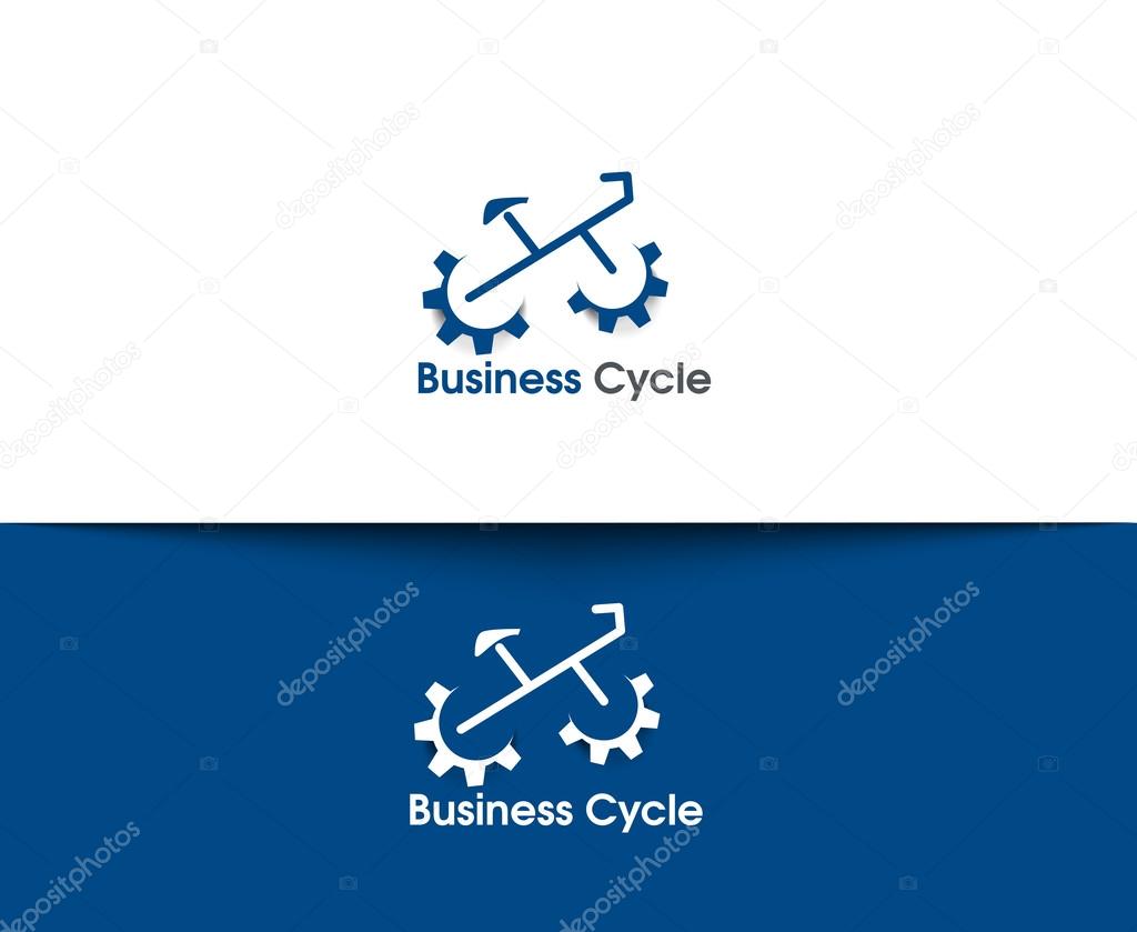 Business Cycling Web Icons and Vector Logo