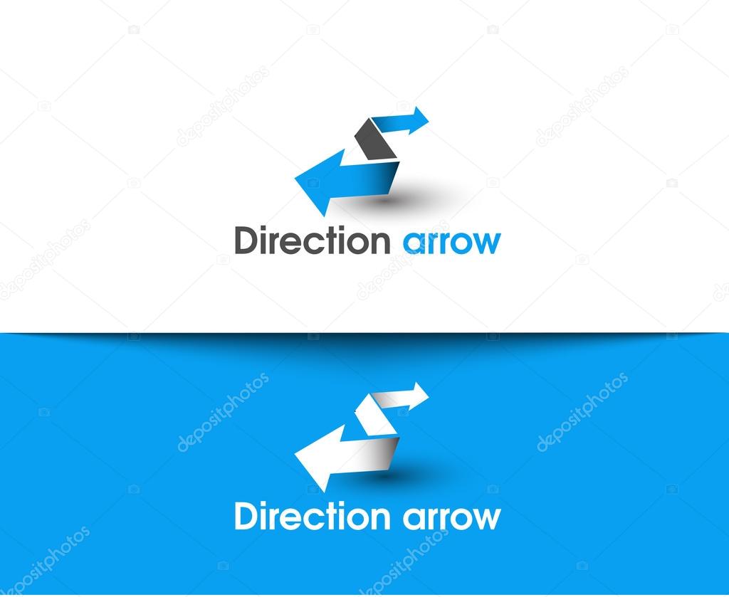 Direction arrow web Icons and vector logo