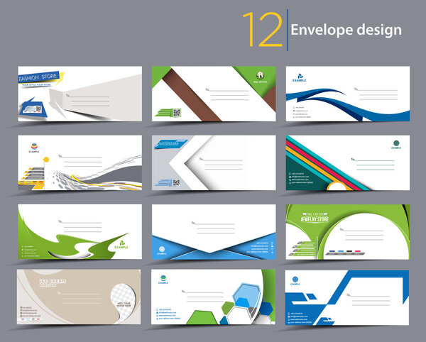 Шаблоны конвертов бумаги
