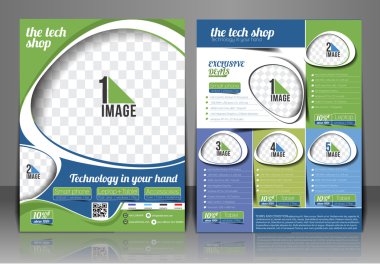 teknoloji Dükkanı flyer şablonu