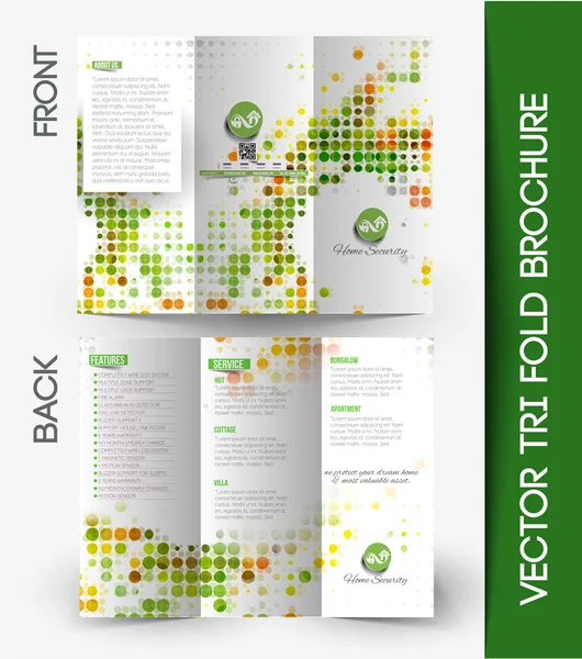 Tri-fold Brochure Design Element — Stock Vector