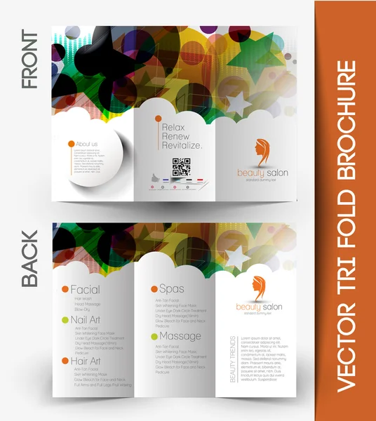 Trefoldigt brochure design element – Stock-vektor