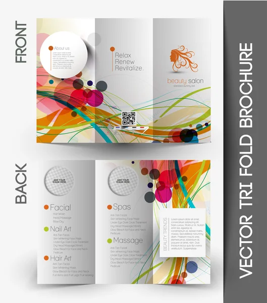 Conception de brochure tricolore — Image vectorielle