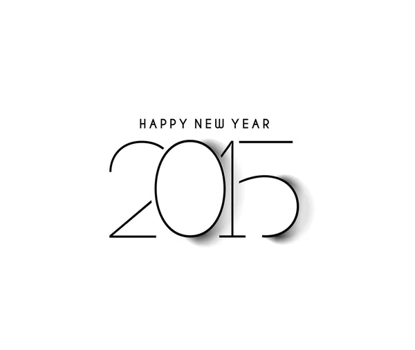 Mutlu yıllar 2015 metin tasarımı — Stok Vektör