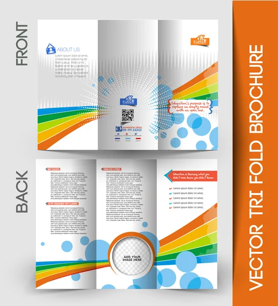 Tri-fold Brochure Design — Stock Vector