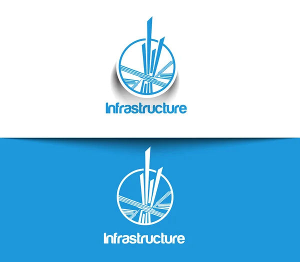 Conception du logo de l'infrastructure — Image vectorielle