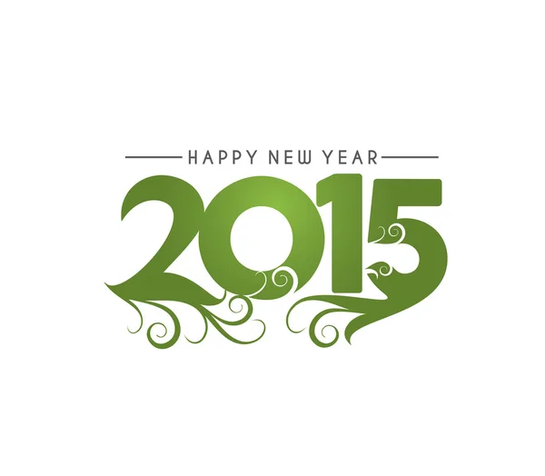 Ευτυχισμένο το νέο έτος 2015 σχεδιασμός κειμένου — Διανυσματικό Αρχείο