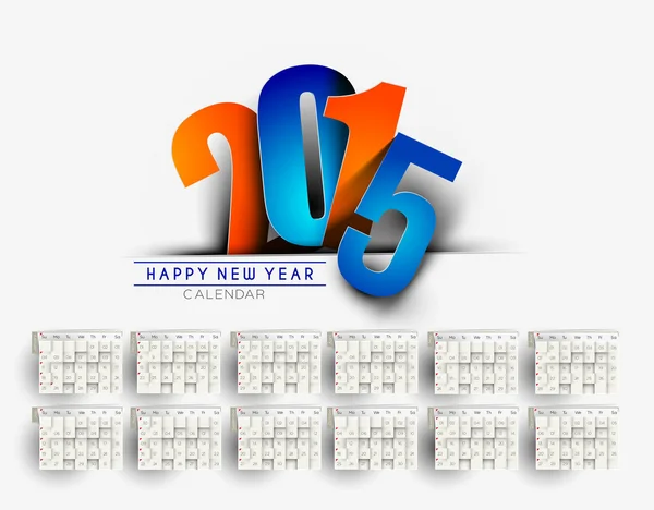Creative New Year Calendar 2015 Background. — Stock Vector