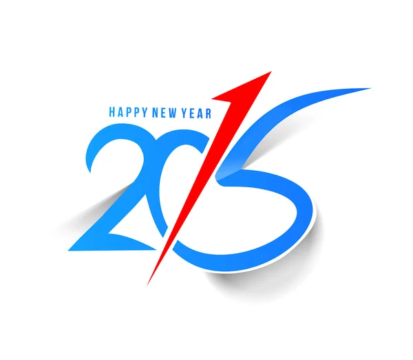 Felice anno nuovo 2015 text design — Vettoriale Stock