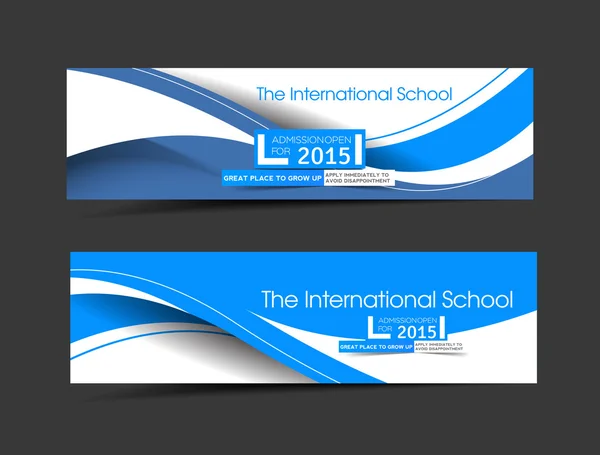 O modelo de bandeira da escola internacional — Vetor de Stock