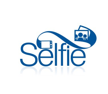 Selfie Simgeleri ve Vektör Logo Tasarım Elemanı.