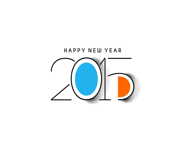 Feliz año nuevo 2015 Diseño de texto — Vector de stock