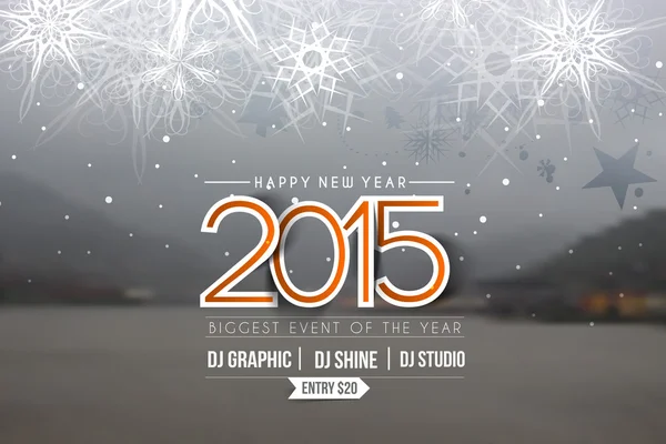 Happy new year 2015 Text Design — Stock Vector