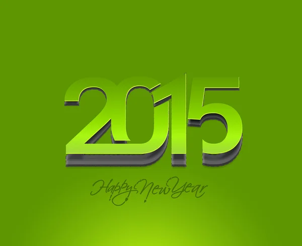 Happy new year 2015 text design - Stok Vektor